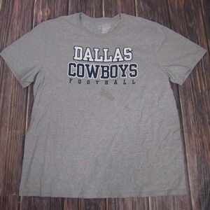 Dallas Cowboys Shirt Mens 3XL Gray NFL Football Short Sleeve Graphic Tee